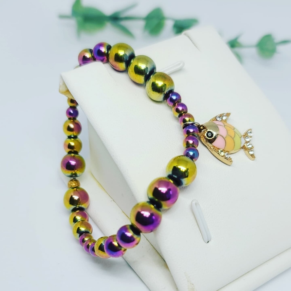 Cute Girls Metalic Bracelet a fish charm